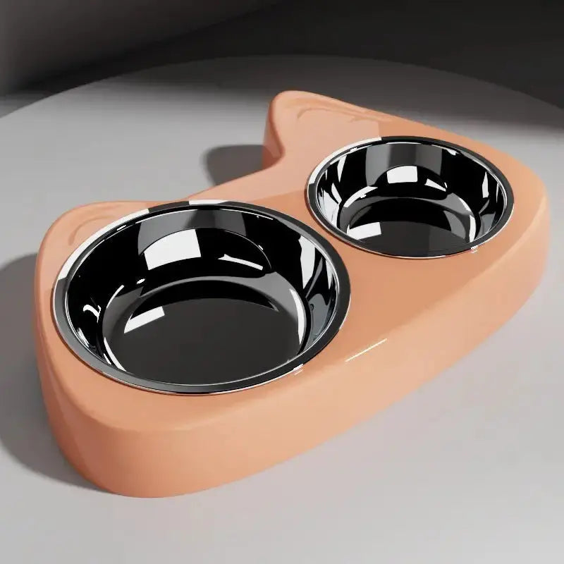 Stainless Steel Two in One Cat Bowl - FloofChonk