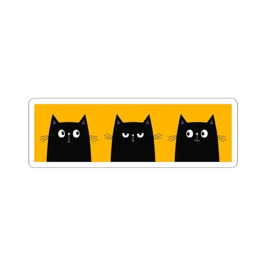 Three Black Cat Kiss-Cut Stickers - FloofChonk