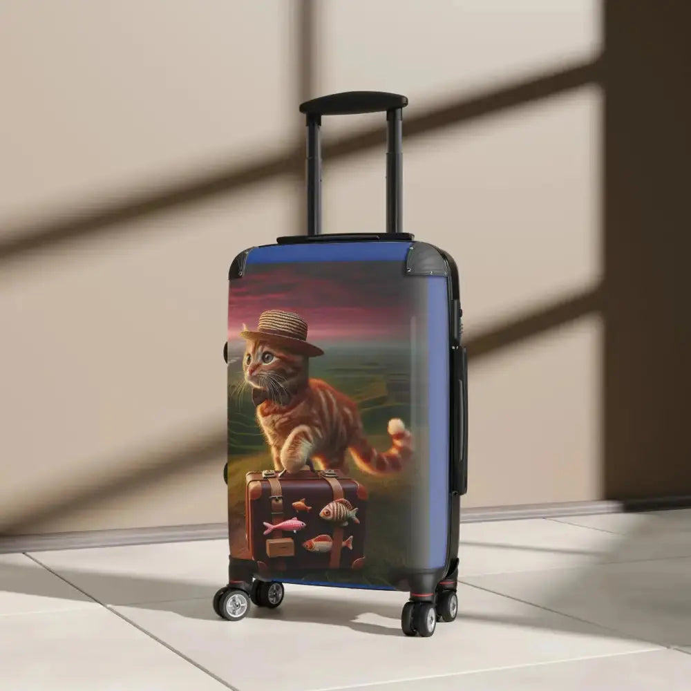 Travel Cat Suitcase, Cute Cat Luggage, Pet Lover's Travel Bag - FloofChonk