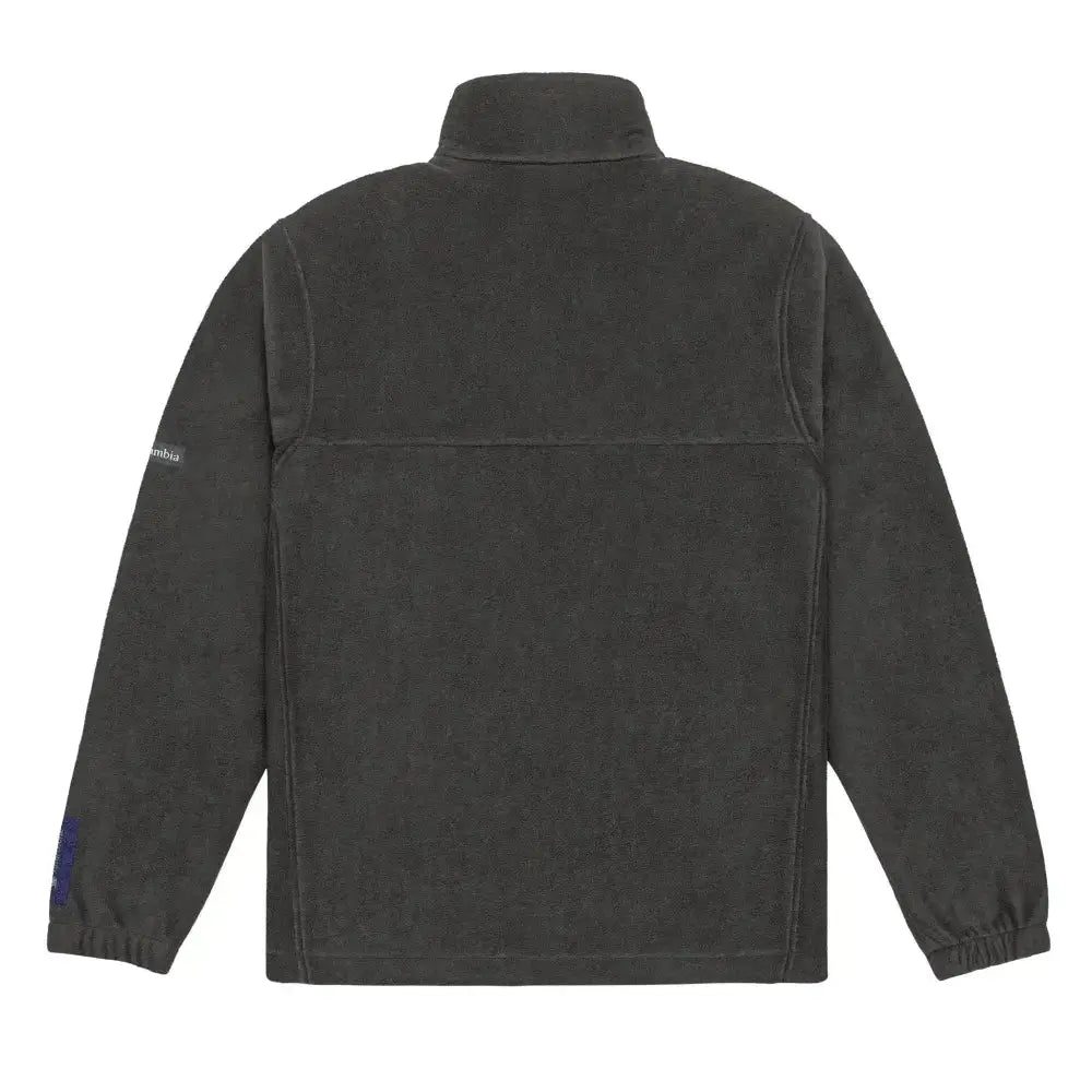 Unisex Columbia Fleece Jacket with Colorful Rainbow Paw Print Embroidery - FloofChonk
