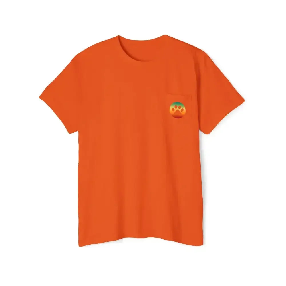 Heavy Cotton Pocket Tee with 'Resist Right Meow' - FloofChonk