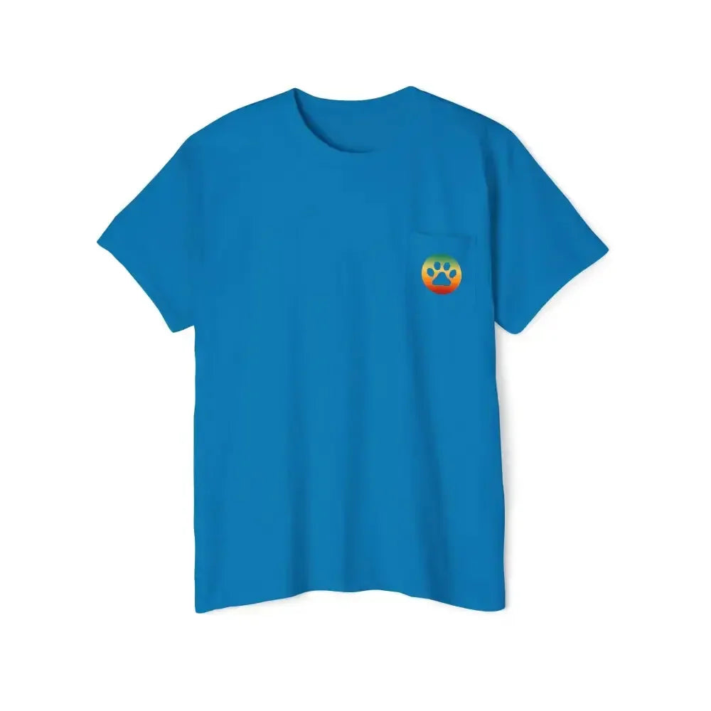 Heavy Cotton Pocket Tee with 'Resist Right Meow' - FloofChonk