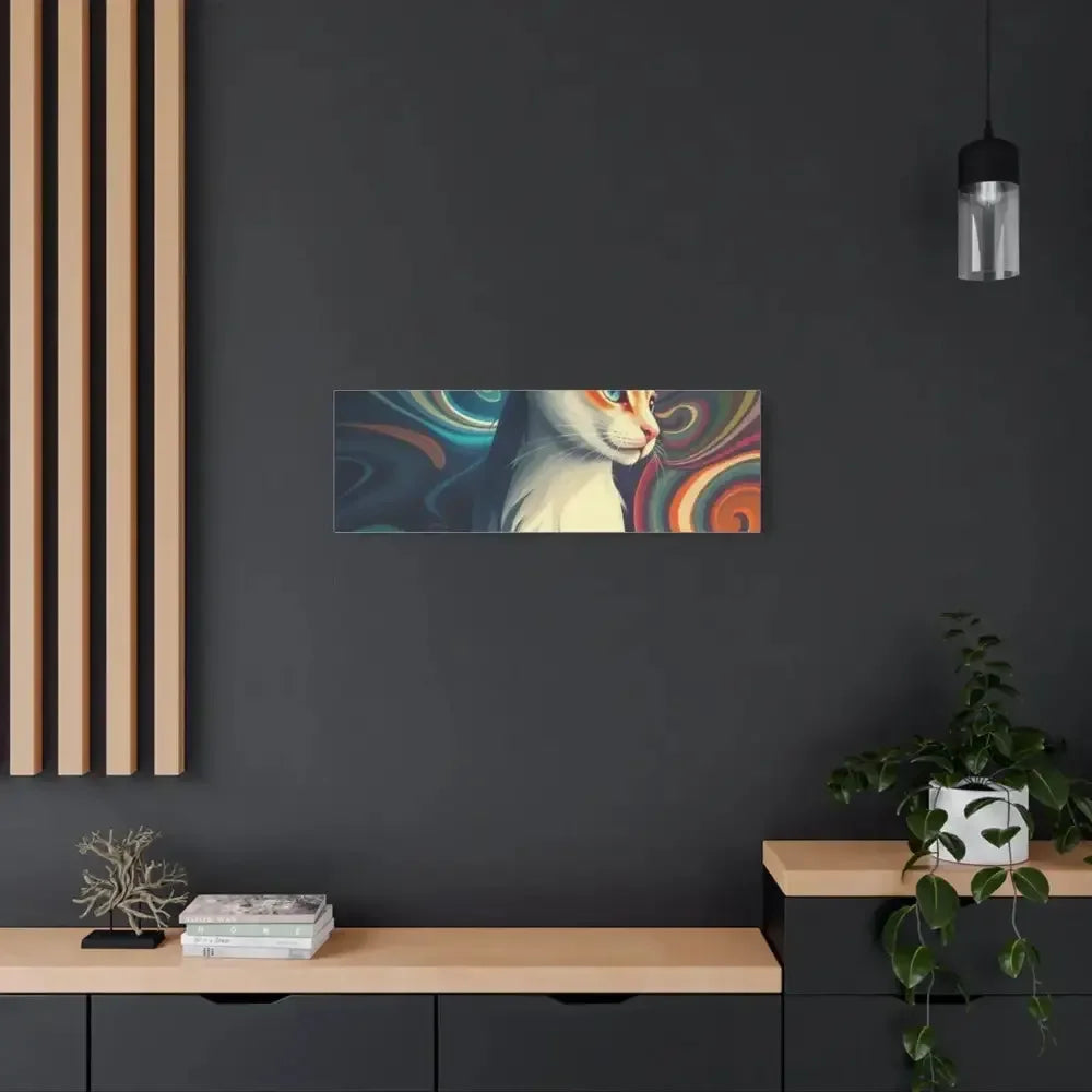 Vibrant Cat Canvas Art - Eye-catching Home Décor for Cat Lovers - FloofChonk
