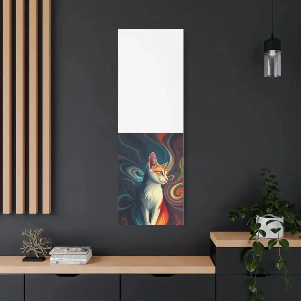 Vibrant Cat Canvas Art - Eye-catching Home Décor for Cat Lovers - FloofChonk