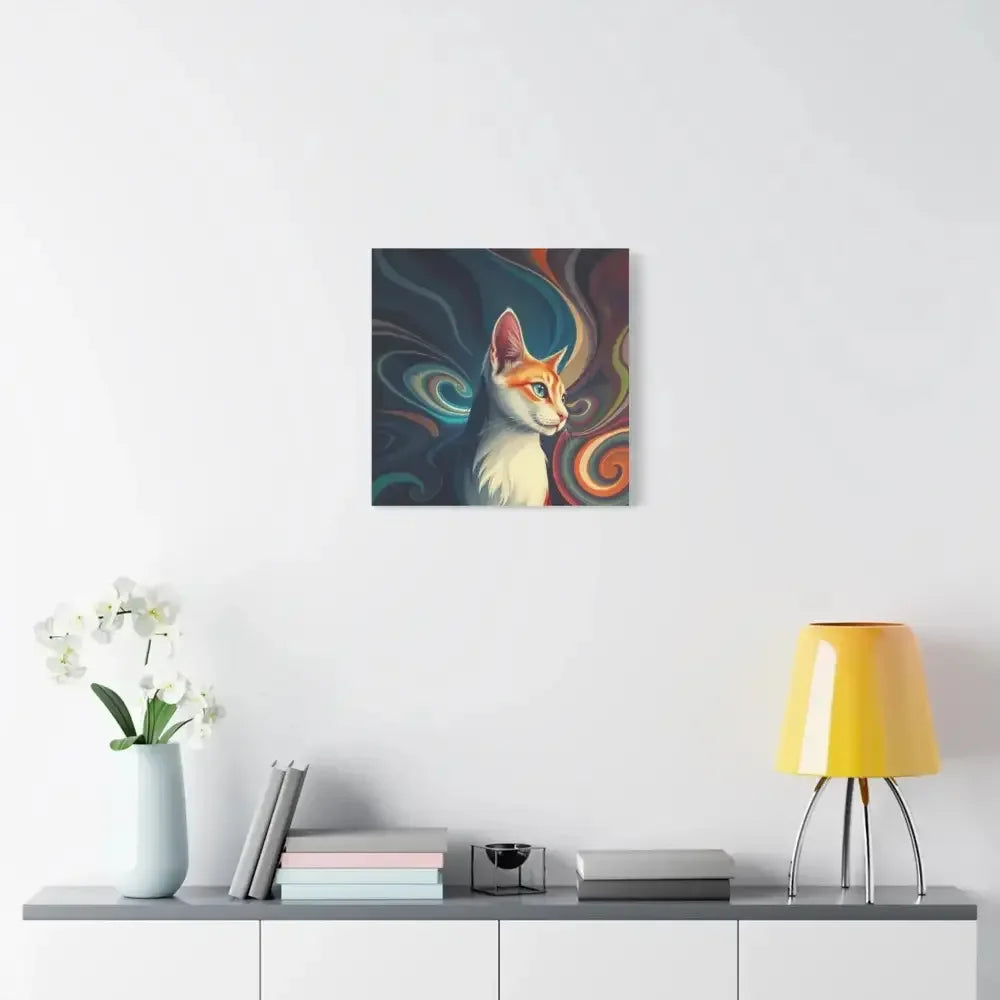 Vibrant Cat Canvas Art - Eye-catching Home Décor for Cat Lovers - FloofChonk