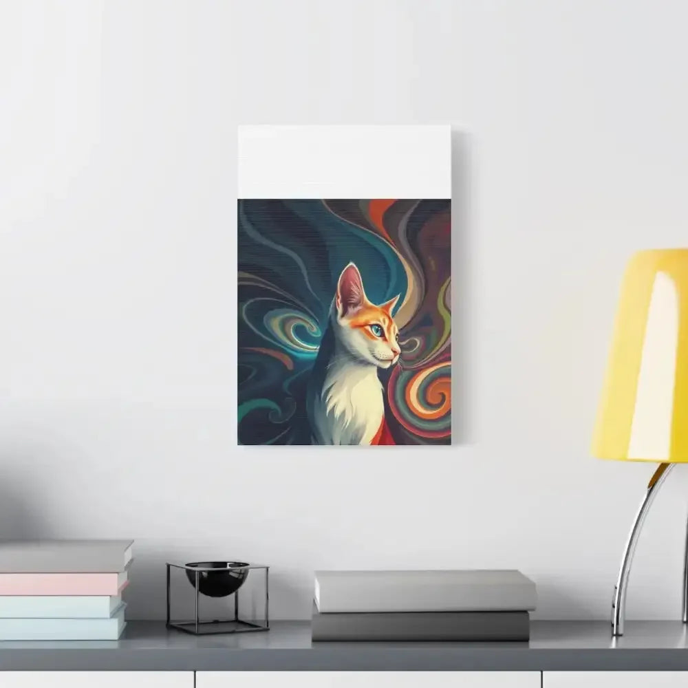 Vibrant Cat Canvas Art - Eye-catching Home Décor for Cat Lovers - FloofChonk