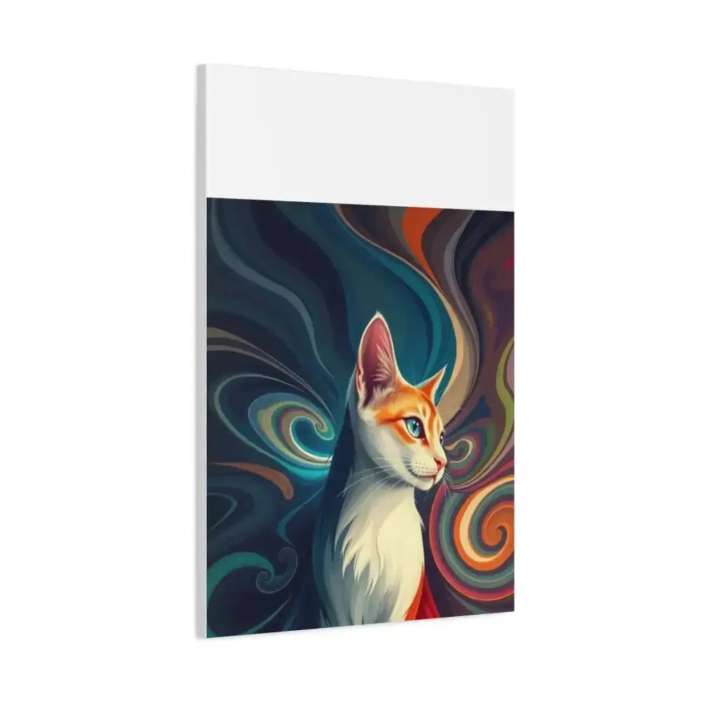 Vibrant Cat Canvas Art - Eye-catching Home Décor for Cat Lovers - FloofChonk