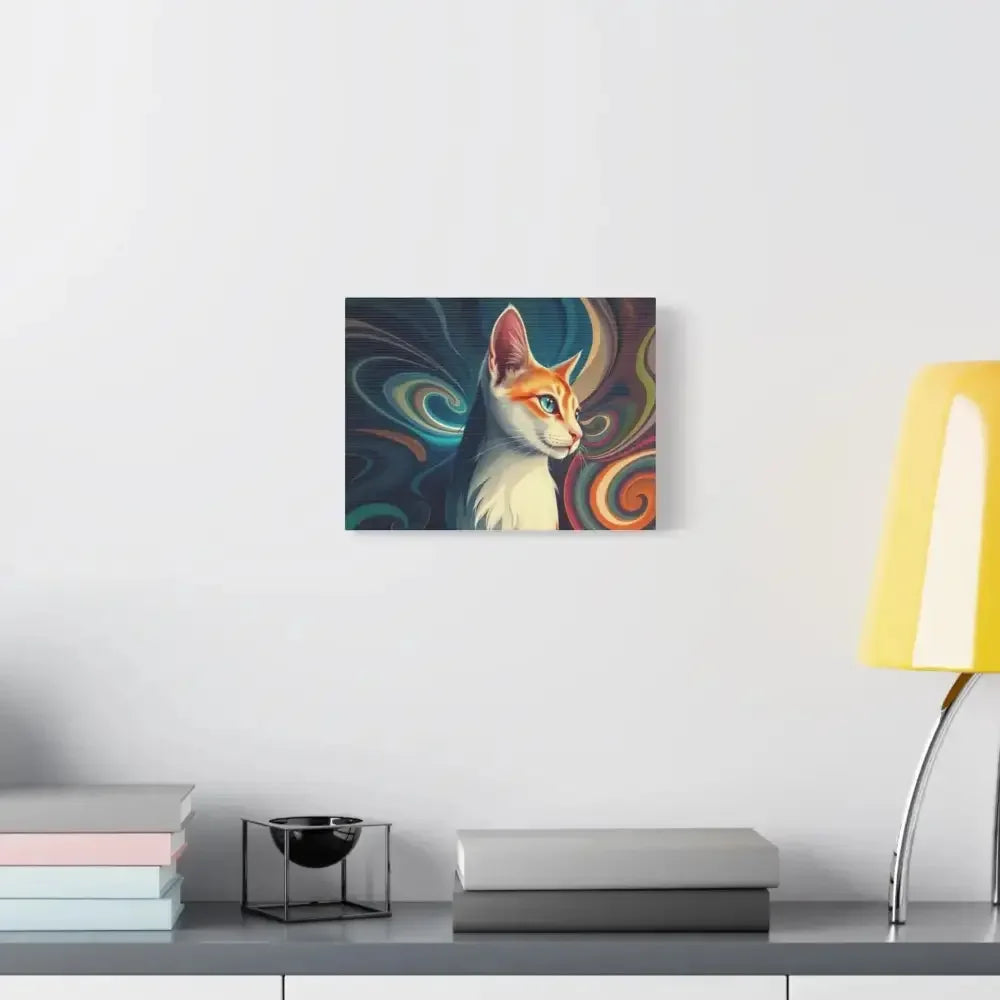 Vibrant Cat Canvas Art - Eye-catching Home Décor for Cat Lovers - FloofChonk