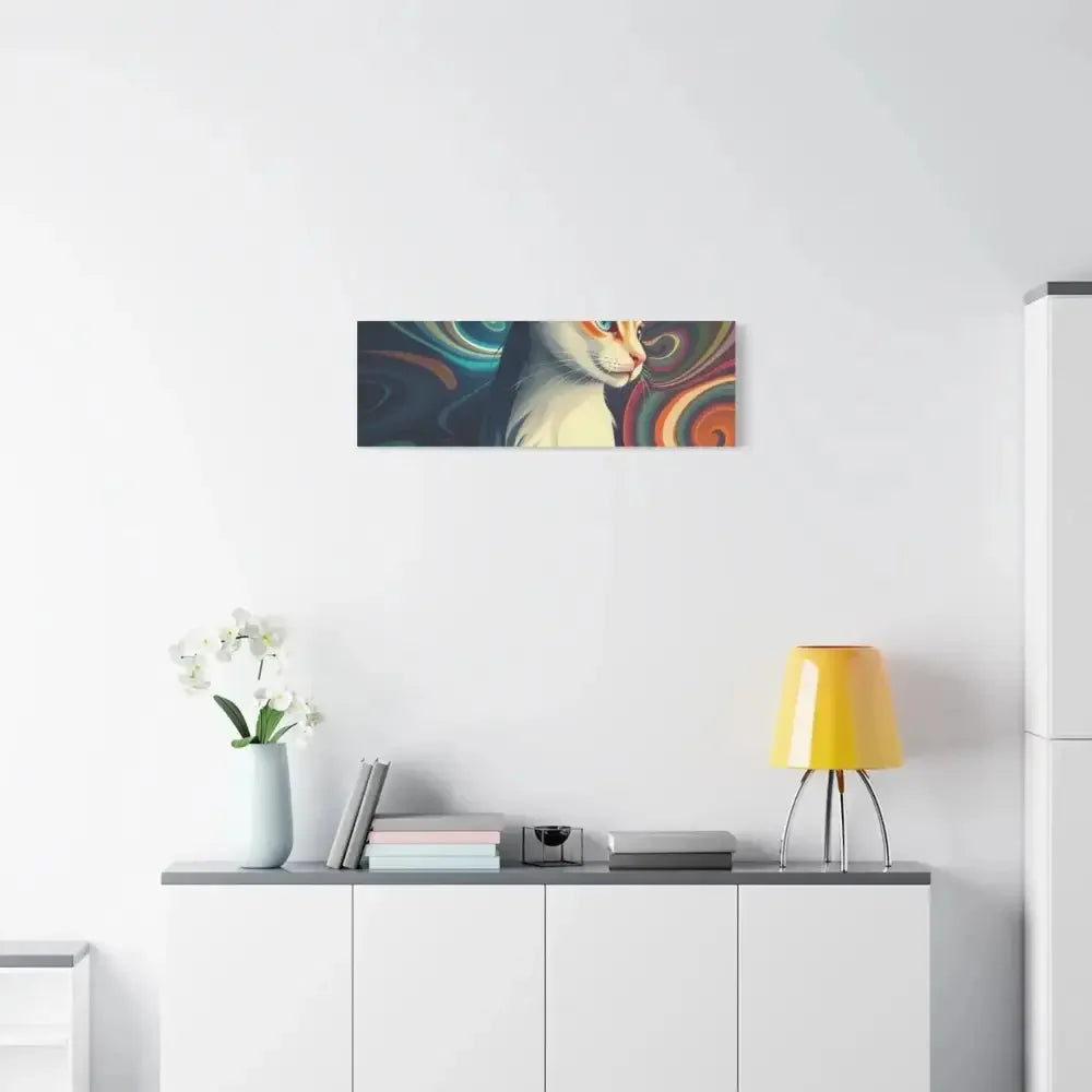 Vibrant Cat Canvas Art - Eye-catching Home Décor for Cat Lovers - FloofChonk