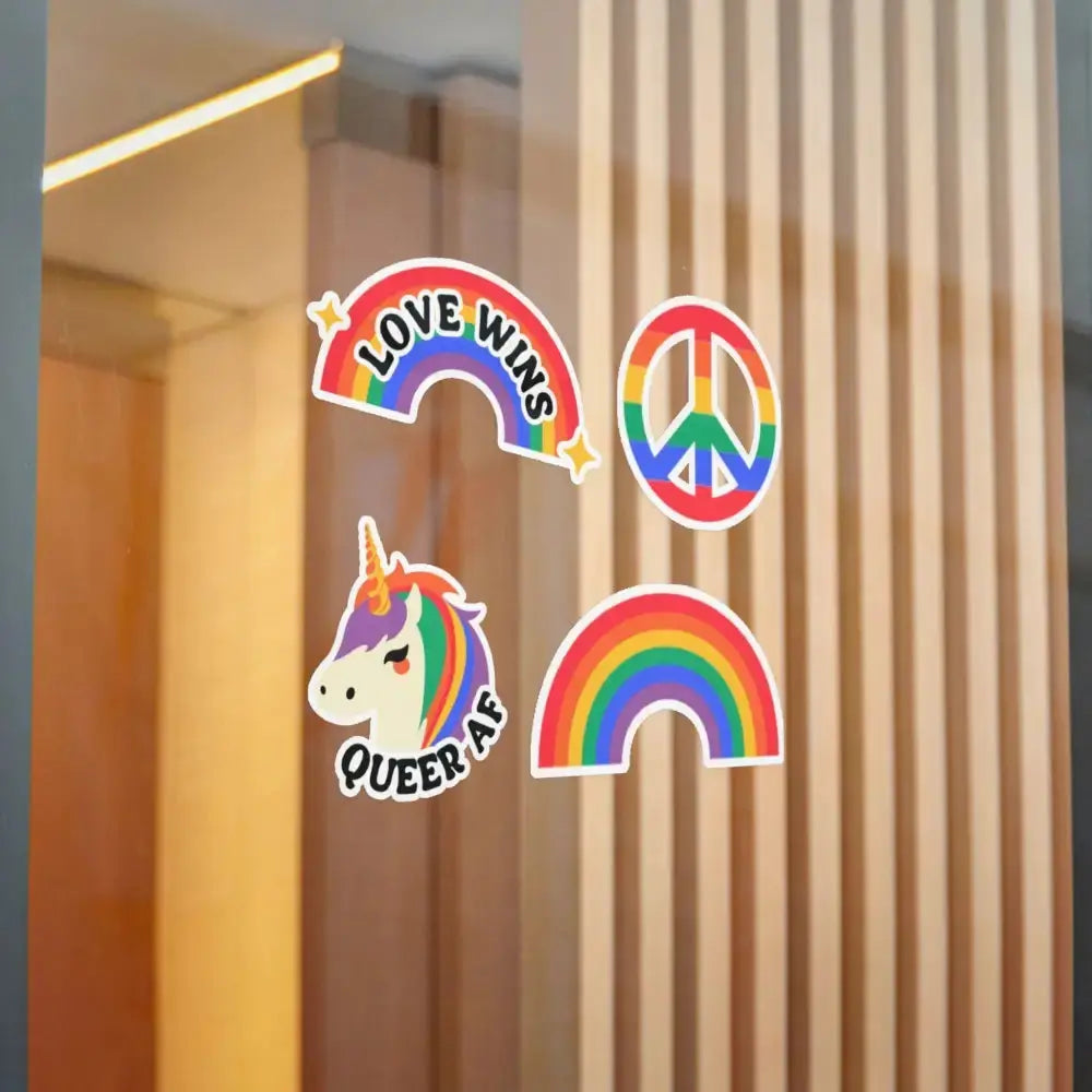 Vibrant Rainbow Die - Cut Stickers - Celebrate Love, LGBTQ+ Pride, Fun Decor, Gift Ideas, Stickers for Water Bottles, Laptops - FloofChonk