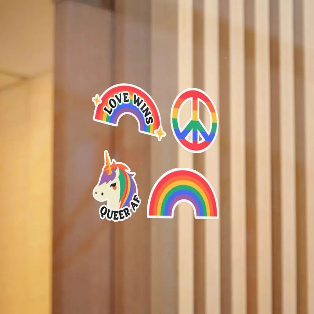 Vibrant Rainbow Die - Cut Stickers - Celebrate Love, LGBTQ+ Pride, Fun Decor, Gift Ideas, Stickers for Water Bottles, Laptops - FloofChonk
