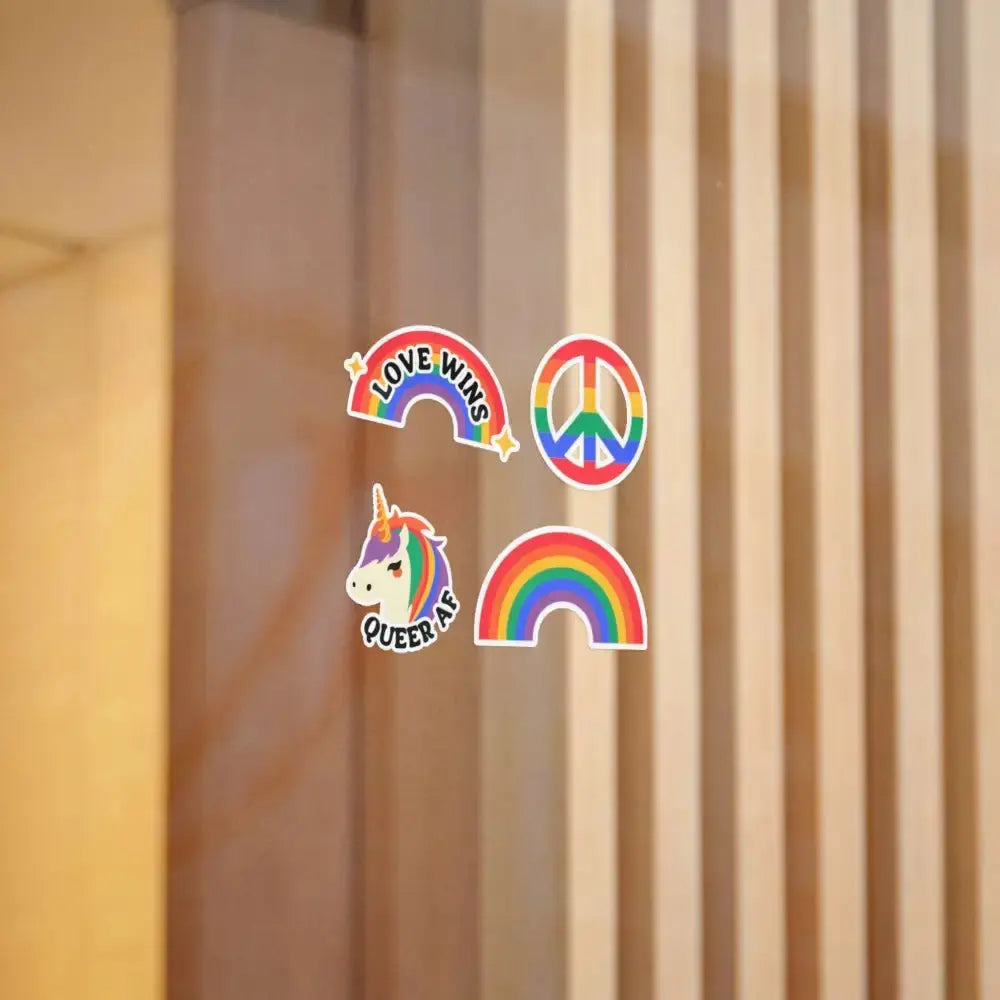Vibrant Rainbow Die - Cut Stickers - Celebrate Love, LGBTQ+ Pride, Fun Decor, Gift Ideas, Stickers for Water Bottles, Laptops - FloofChonk