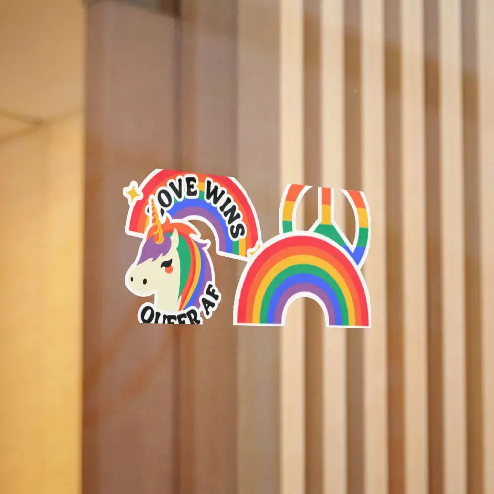 Vibrant Rainbow Die - Cut Stickers - Celebrate Love, LGBTQ+ Pride, Fun Decor, Gift Ideas, Stickers for Water Bottles, Laptops - FloofChonk