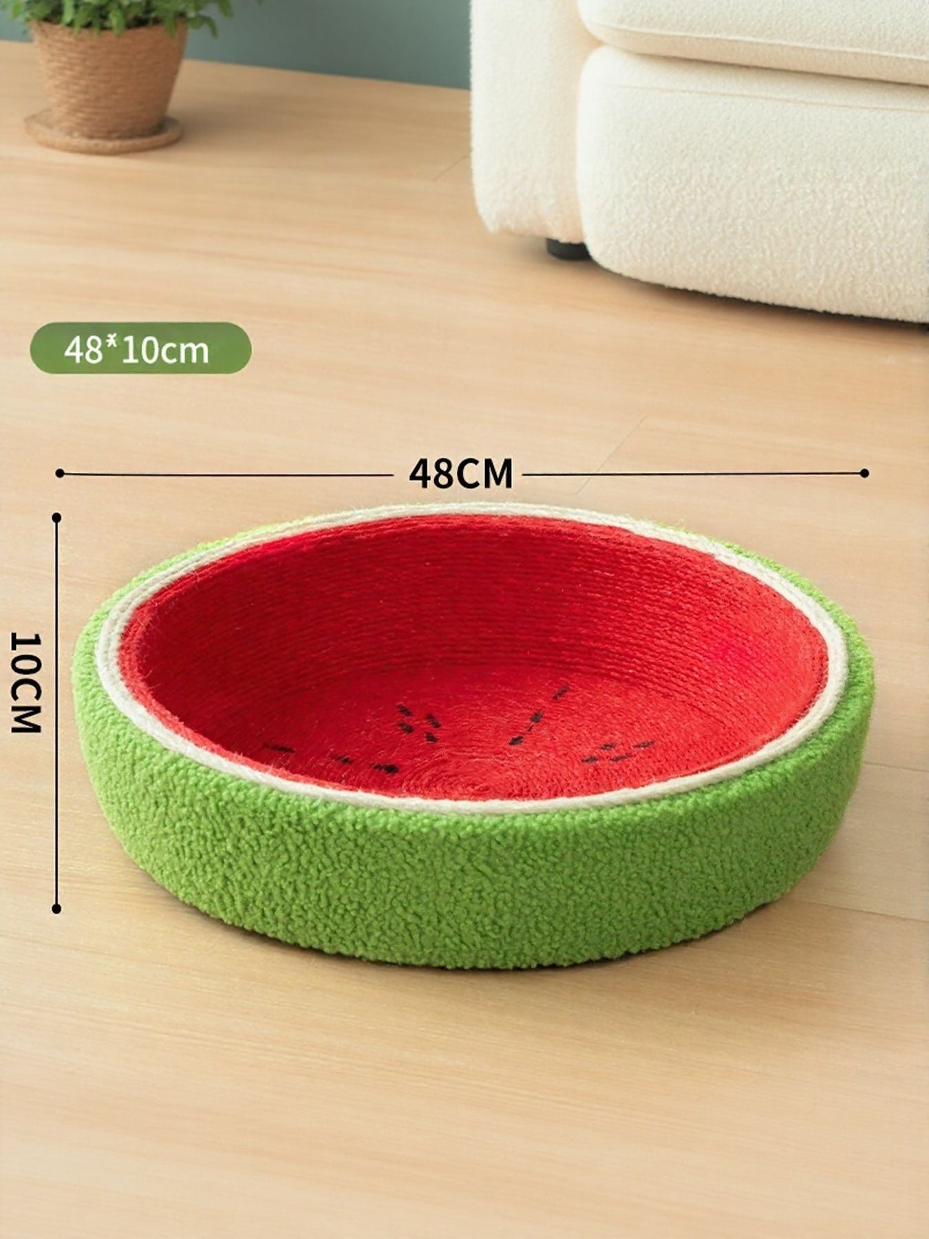 Watermelon Shaped Cat Scratching Post Nest - FloofChonk