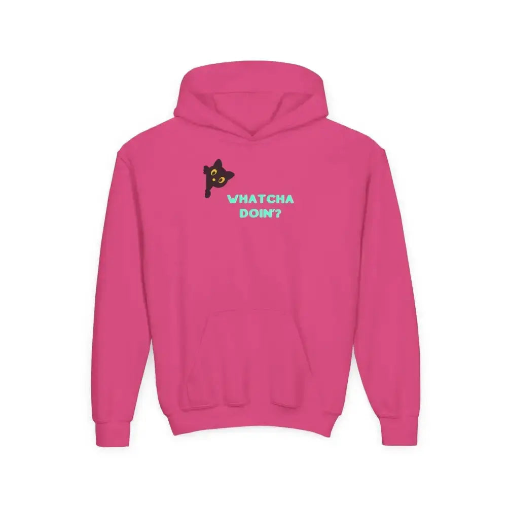Whatcha Doin? Youth Hoodie - Fun & Comfy Sweatshirt for Kids - FloofChonk