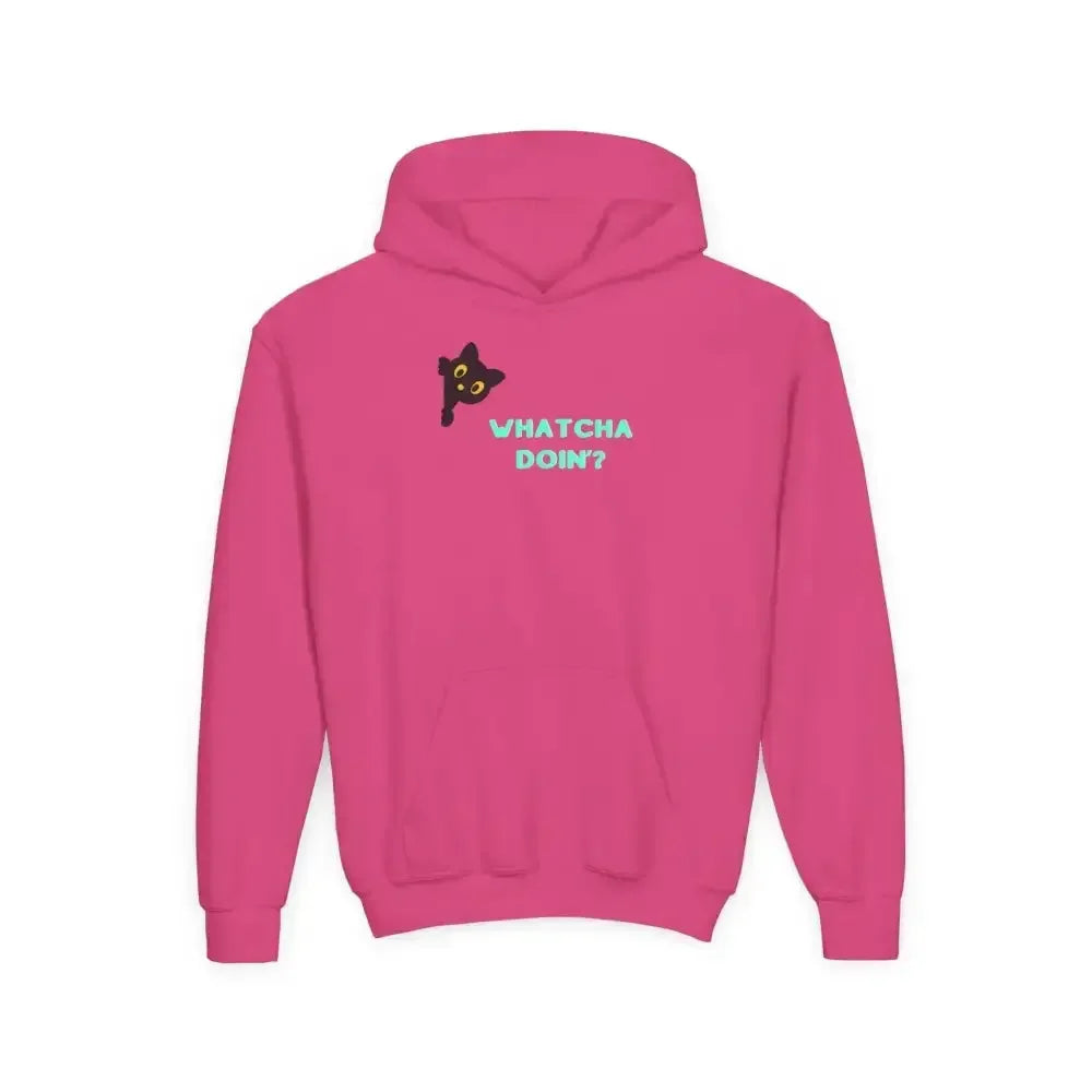 Whatcha Doin? Youth Hoodie - Fun & Comfy Sweatshirt for Kids - FloofChonk