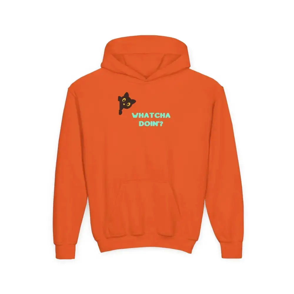 Whatcha Doin? Youth Hoodie - Fun & Comfy Sweatshirt for Kids - FloofChonk