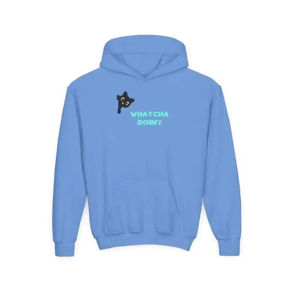 Whatcha Doin? Youth Hoodie - Fun & Comfy Sweatshirt for Kids - FloofChonk