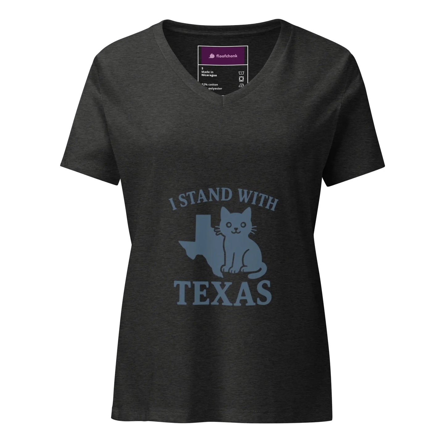 I Stand with Texas women's relaxed v-neck t-shirt - FloofChonk