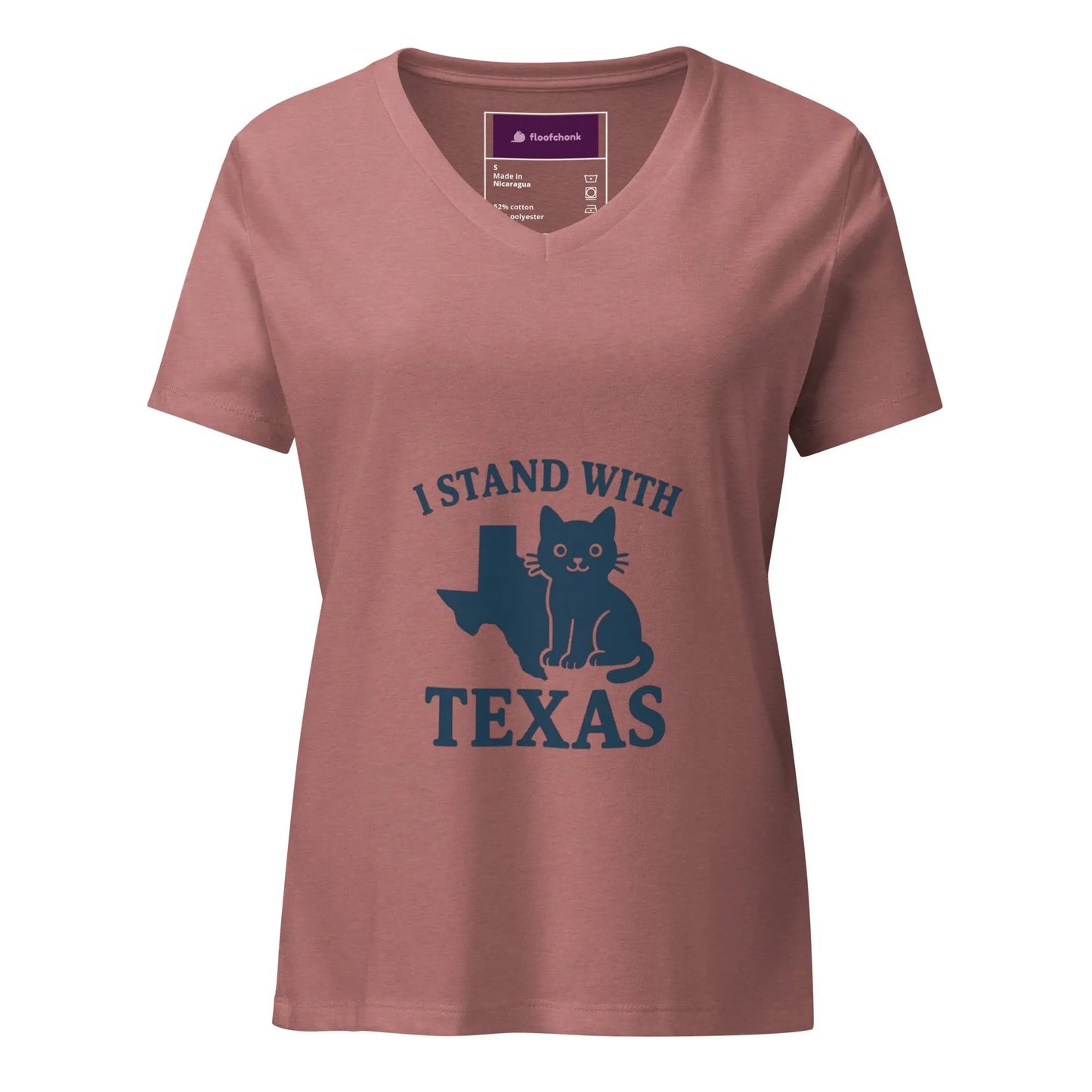 I Stand with Texas women's relaxed v-neck t-shirt - FloofChonk