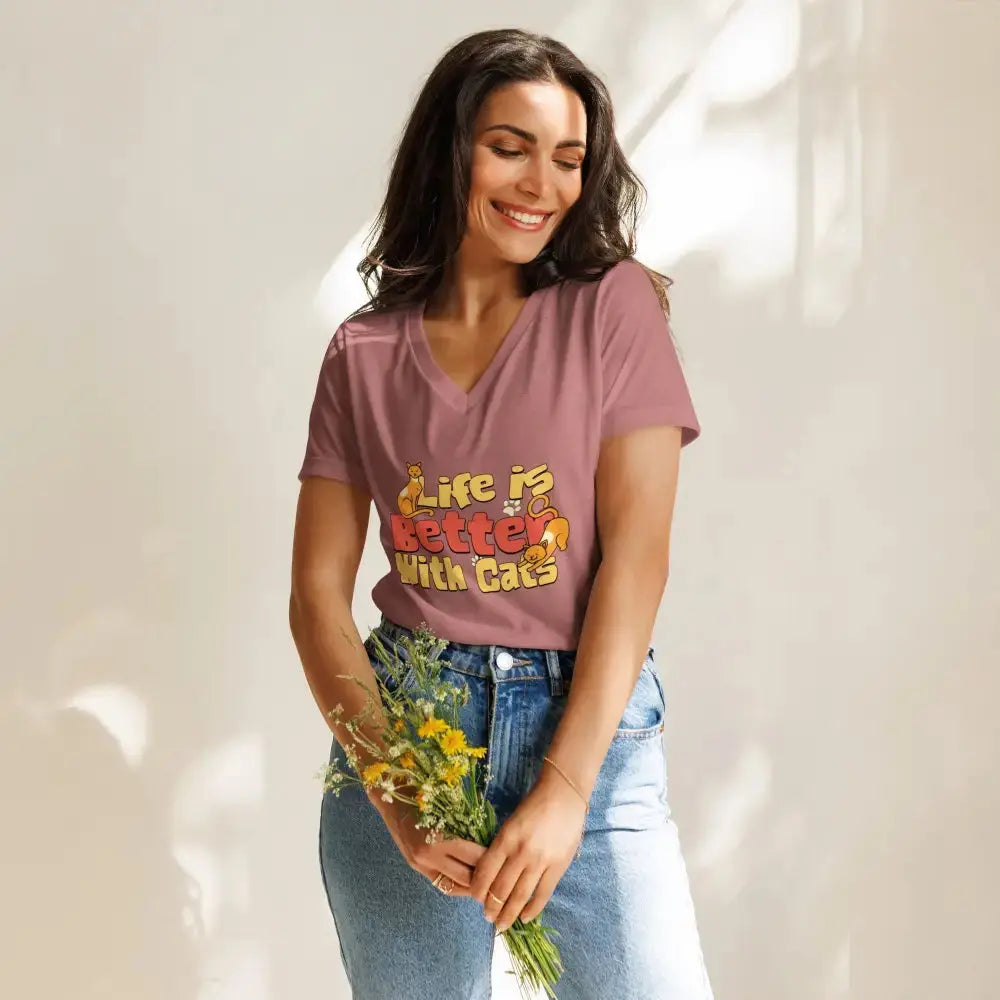 Women’s relaxed v - neck t-shirt - FloofChonk