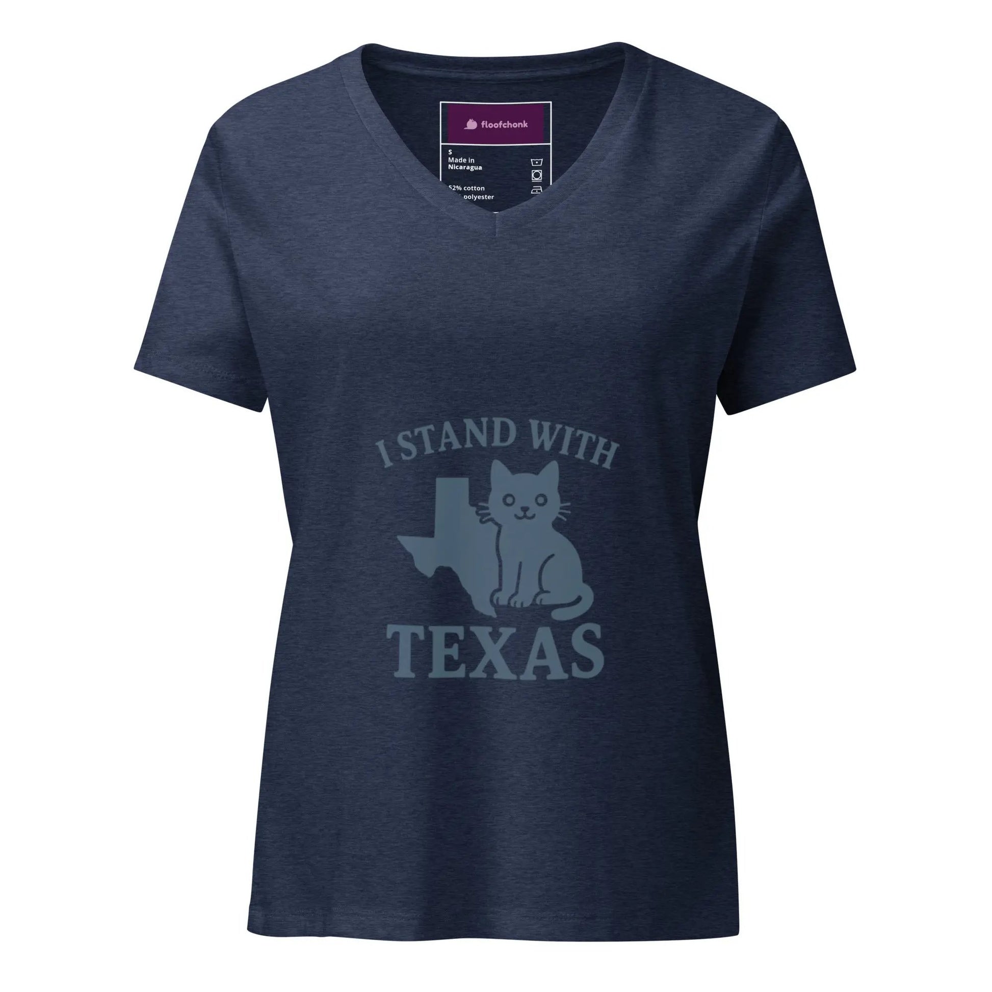 I Stand with Texas women's relaxed v-neck t-shirt - FloofChonk