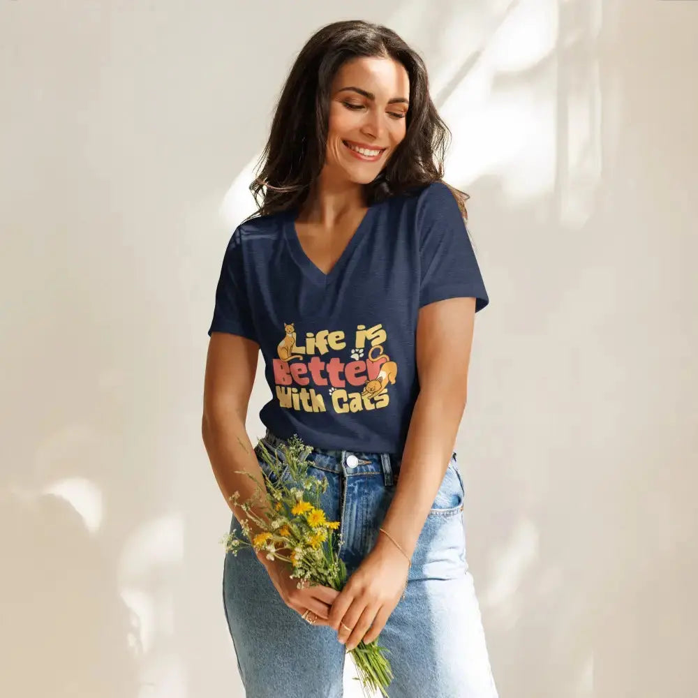 Women’s relaxed v - neck t-shirt - FloofChonk