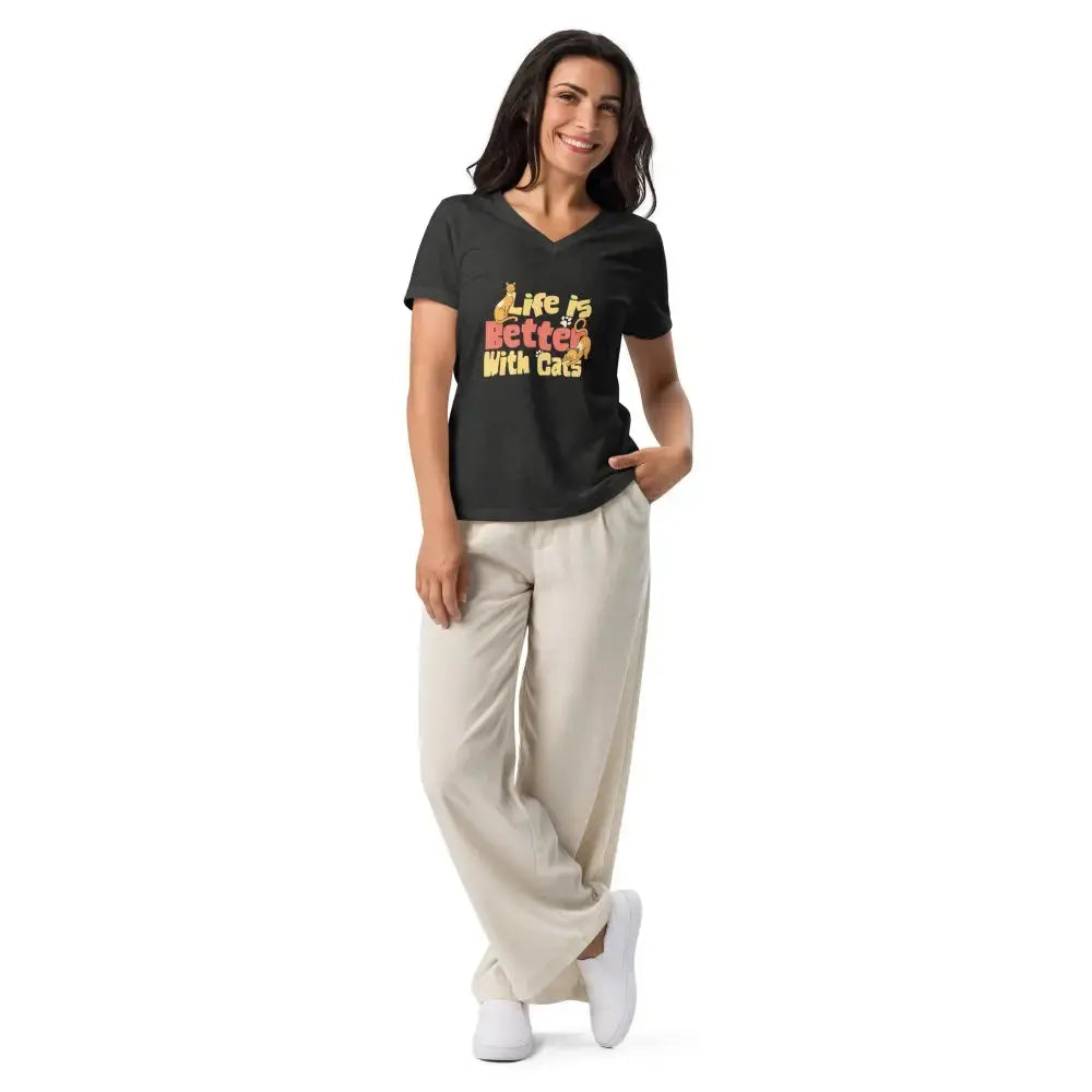Women’s relaxed v - neck t-shirt - FloofChonk