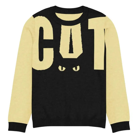 Yellow and Black Cat Sweater - FloofChonk