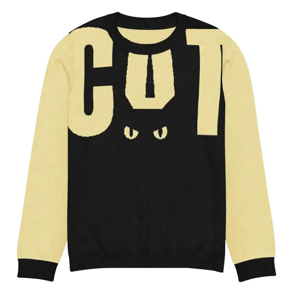 Yellow and Black Cat Sweater - FloofChonk