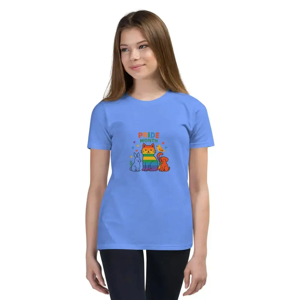 Kids Short Sleeve T-Shirt for Pride Month - FloofChonk
