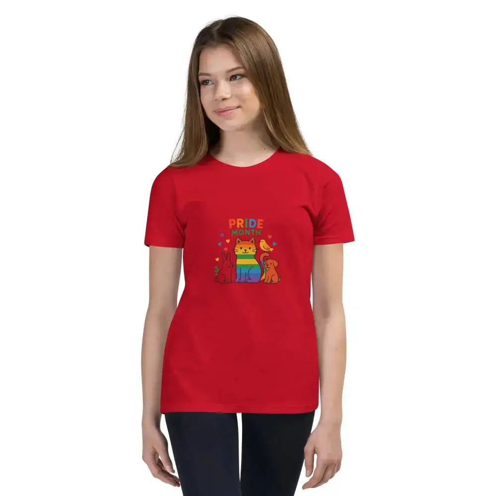 Kids Short Sleeve T-Shirt for Pride Month - FloofChonk