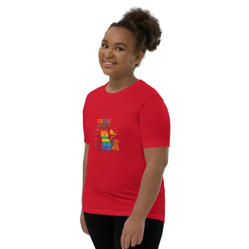 Kids Short Sleeve T-Shirt for Pride Month - FloofChonk