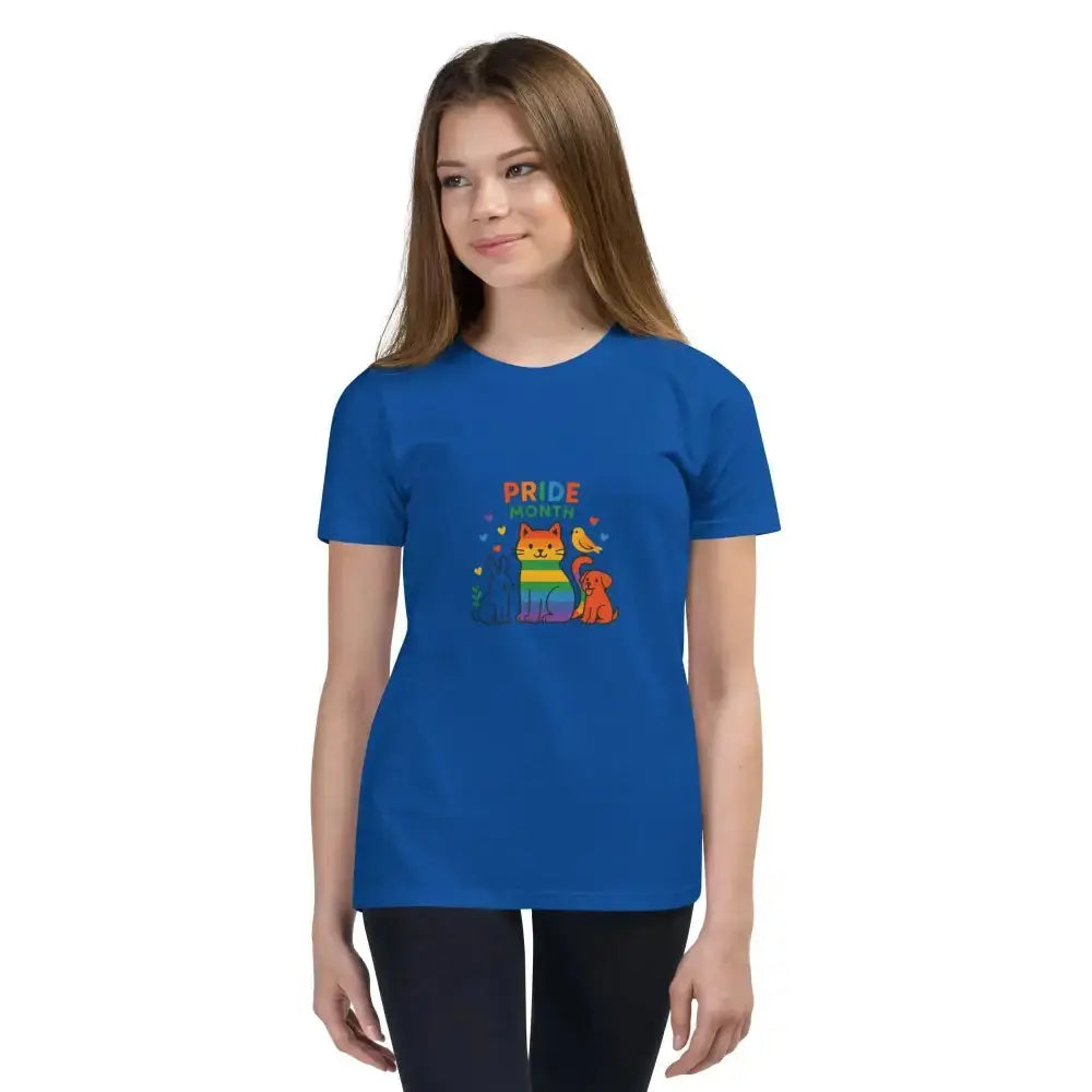Kids Short Sleeve T-Shirt for Pride Month - FloofChonk