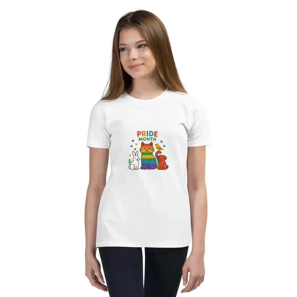Kids Short Sleeve T-Shirt for Pride Month - FloofChonk