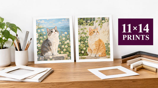 11 by 14 Prints Made Simple for Cat Art Walls - FloofChonk