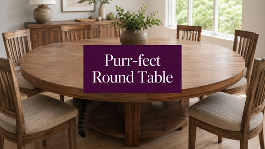 84 Inch Round Table: The Ultimate Cat Lover's Seating Guide - FloofChonk