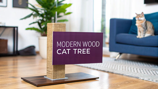 A Guide to the Best Modern Wood Cat Tree for Your Home - FloofChonk