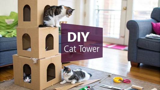 DIY-Cat-Tower-Cardboard-Your-Kitty-Will-Love FloofChonk