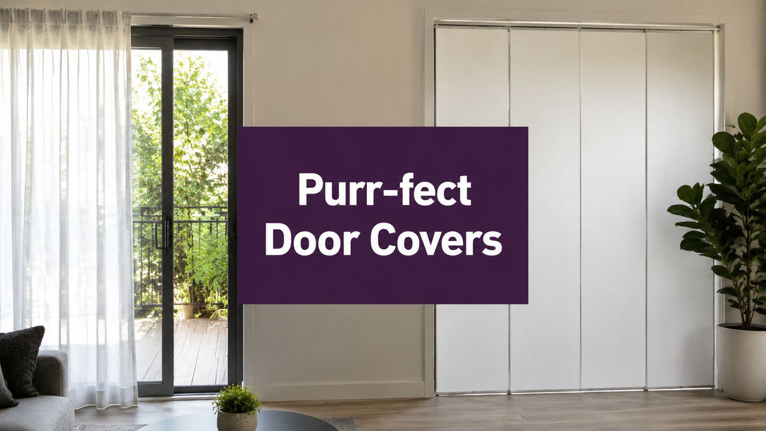 How to Cover a Sliding Glass Door Purr-fectly - FloofChonk