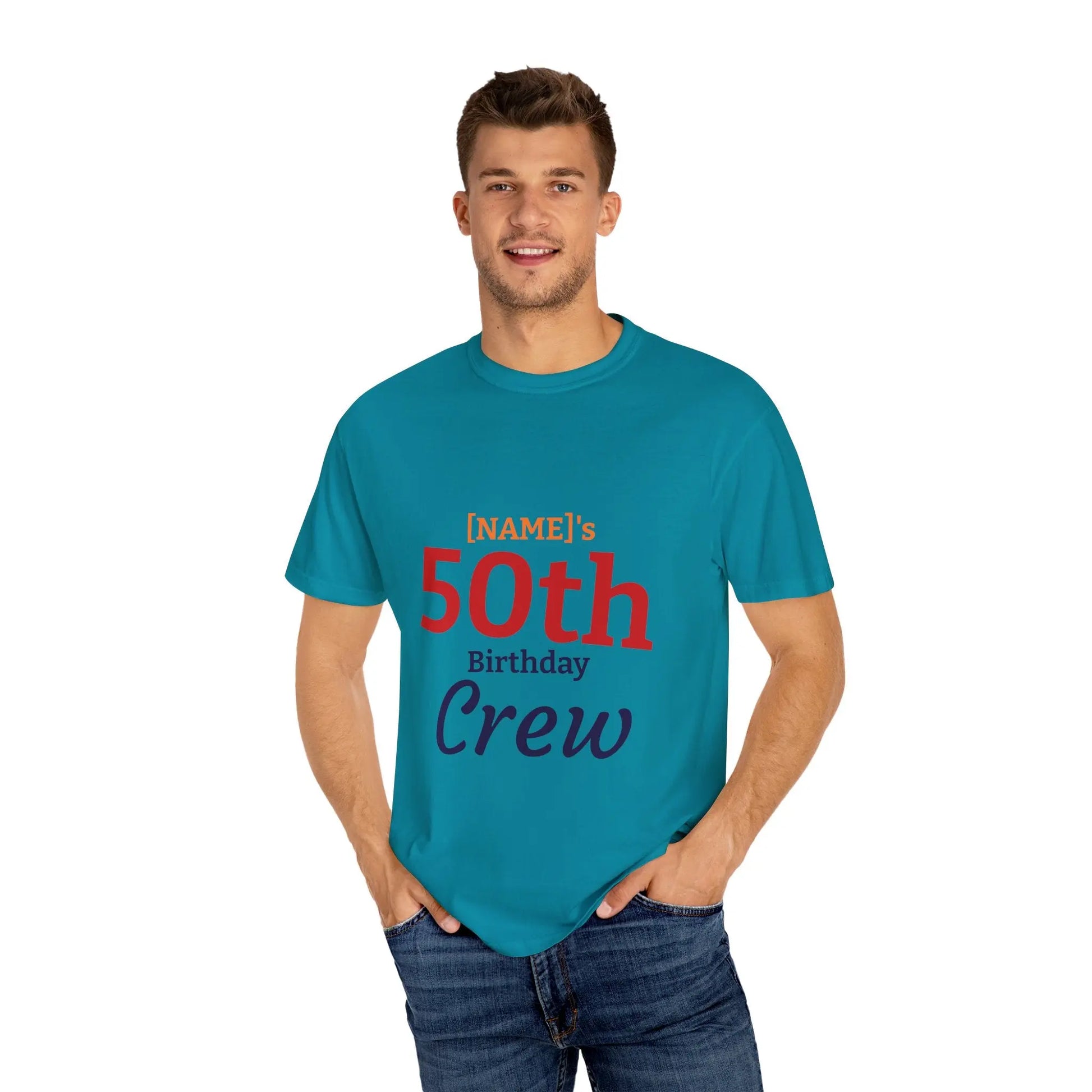 Crew T-Shirt - 'Still Spinning at 50' Retro Boombox Tee Printify