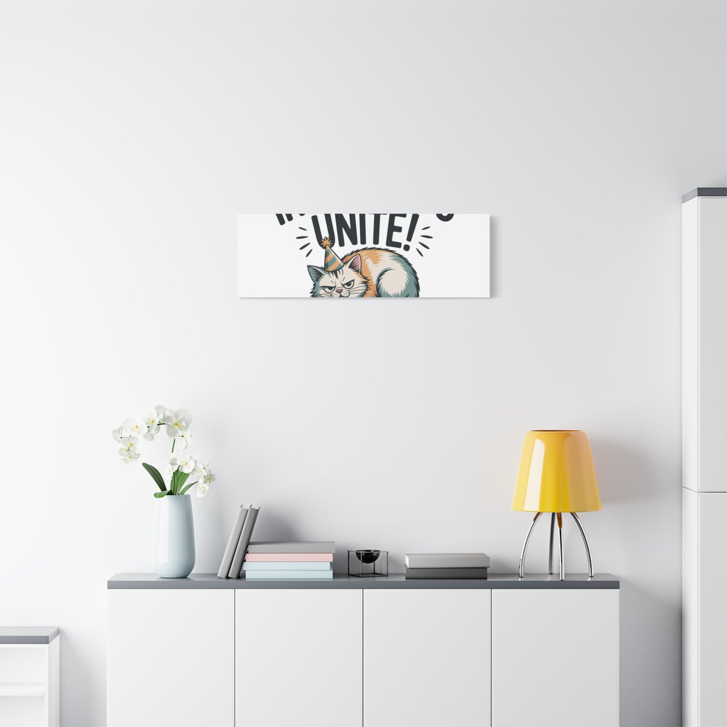 Introverts Unite (In the Corner) Matte Canvas | Funny Holiday Decor, Party Survival Humor Printify