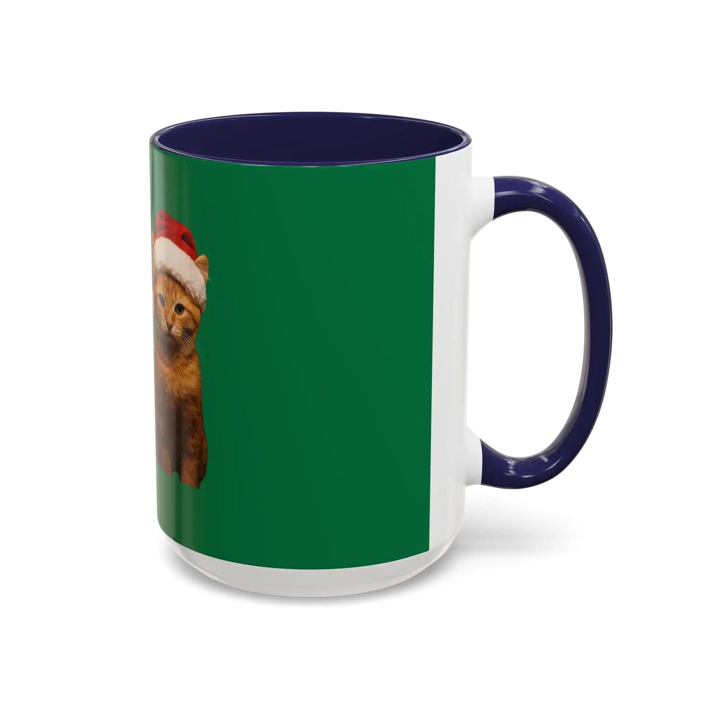 Christmas Cat Accent Mug - Personalized 'On the Naughty List' Mug Printify