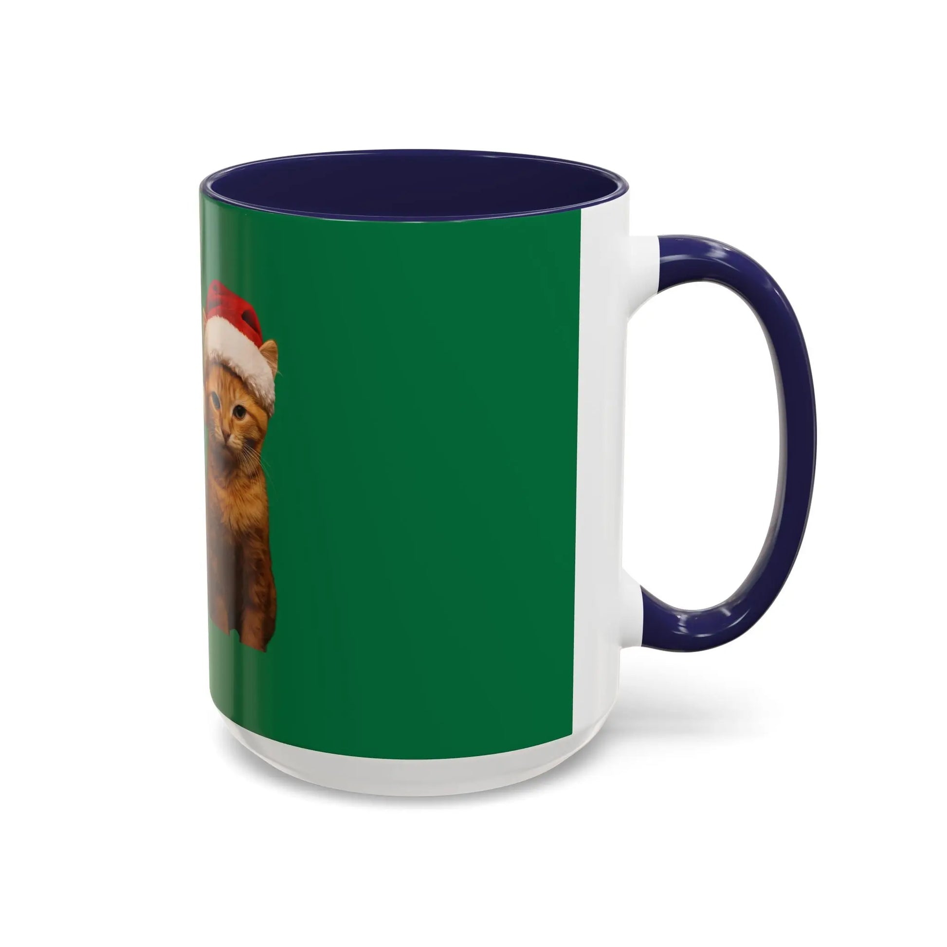 Christmas Cat Accent Mug - Personalized 'On the Naughty List' Mug Printify