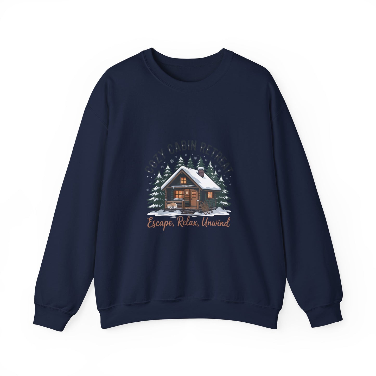 Cozy Cabin Retreat Sweatshirt | cabin vibes shirt, pine tree sweatshirt Printify
