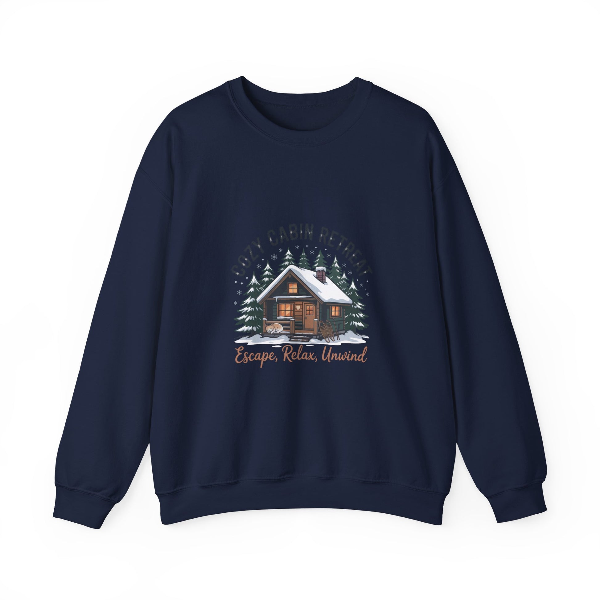 Cozy Cabin Retreat Sweatshirt | cabin vibes shirt, pine tree sweatshirt Printify