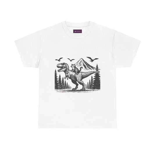 Dinosaur Cat Tee Printify