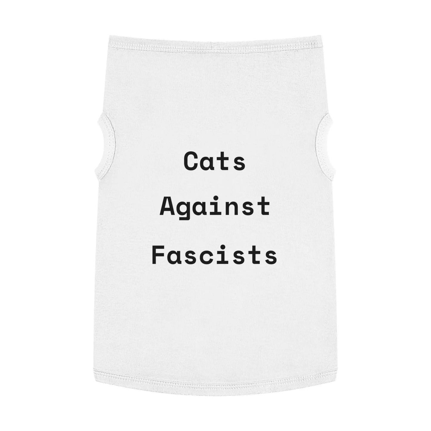 Cats Against Fascists Pet Tank Top for Comfort and Style Printify