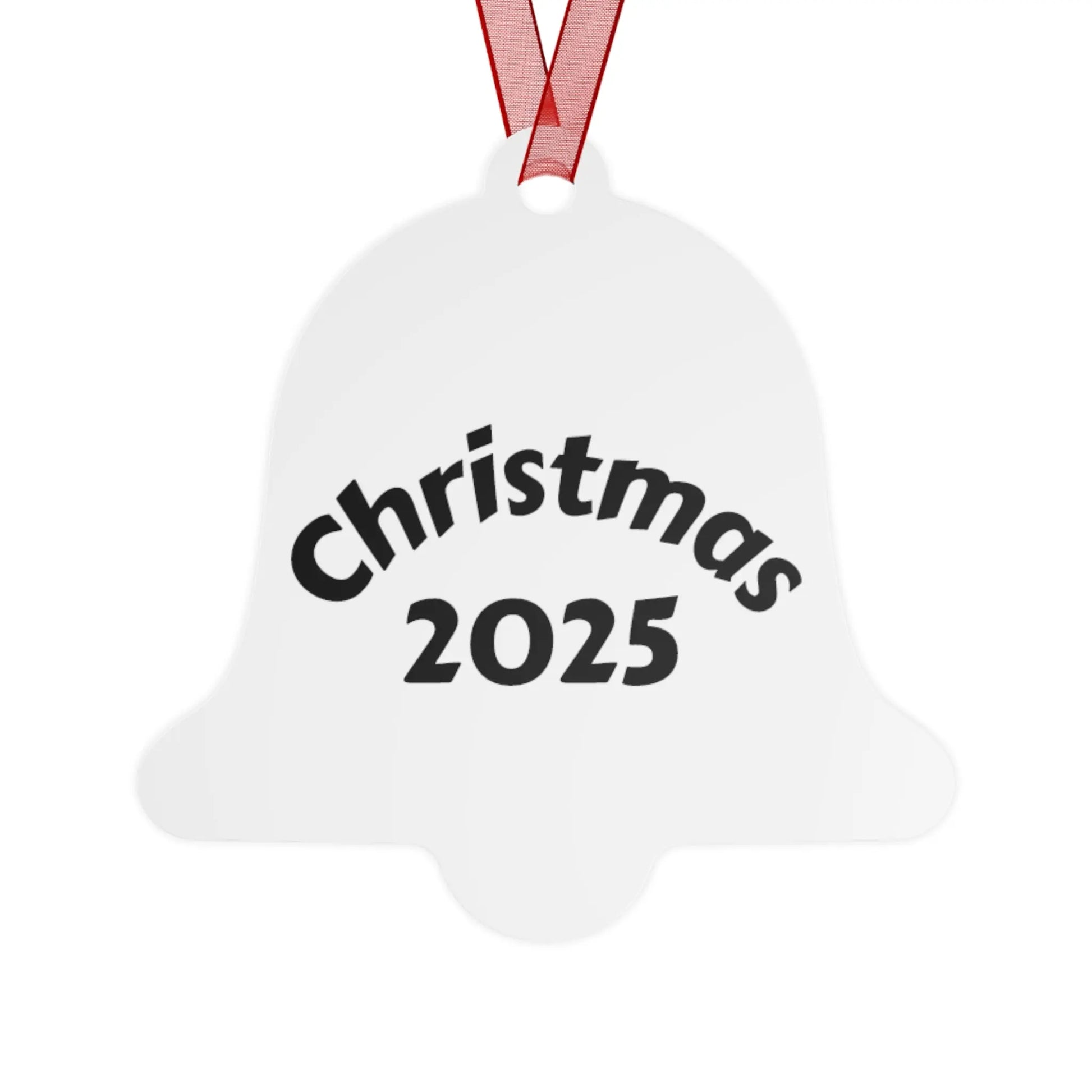 Christmas Cat Ornament - Merry & Purr-Y 2025 Metal Ornament Printify