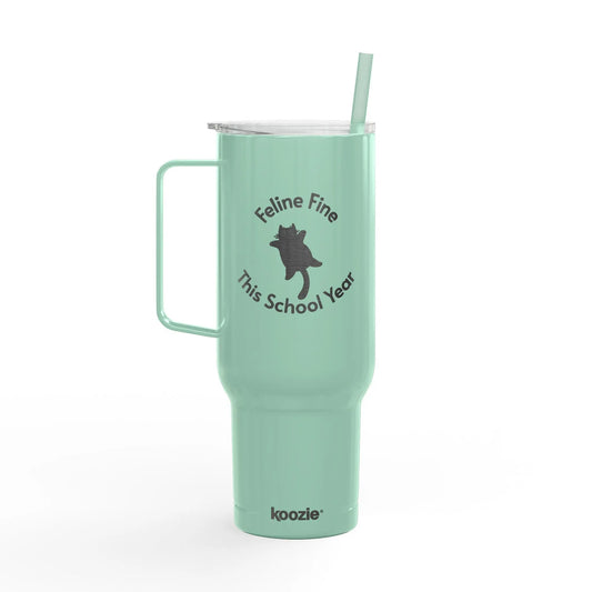 Feline Fine this School Year 40 oz Insulated Tumbler Printify